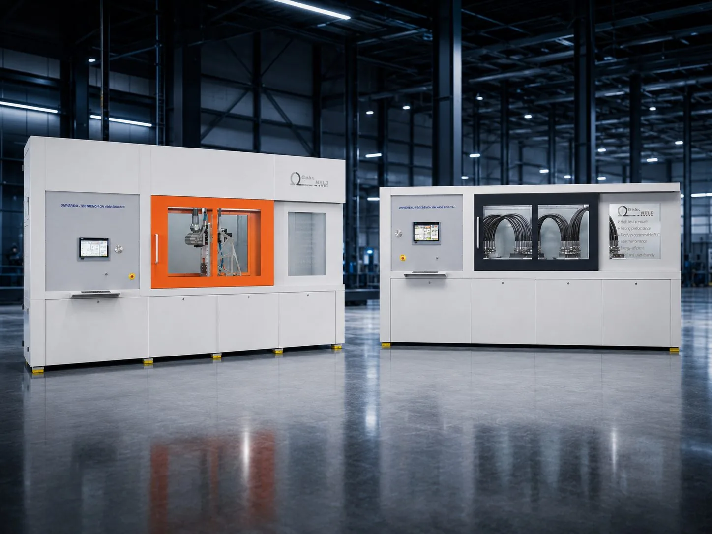 Impulsprüfstände und Testing-Anlagen in einer Industriehalle