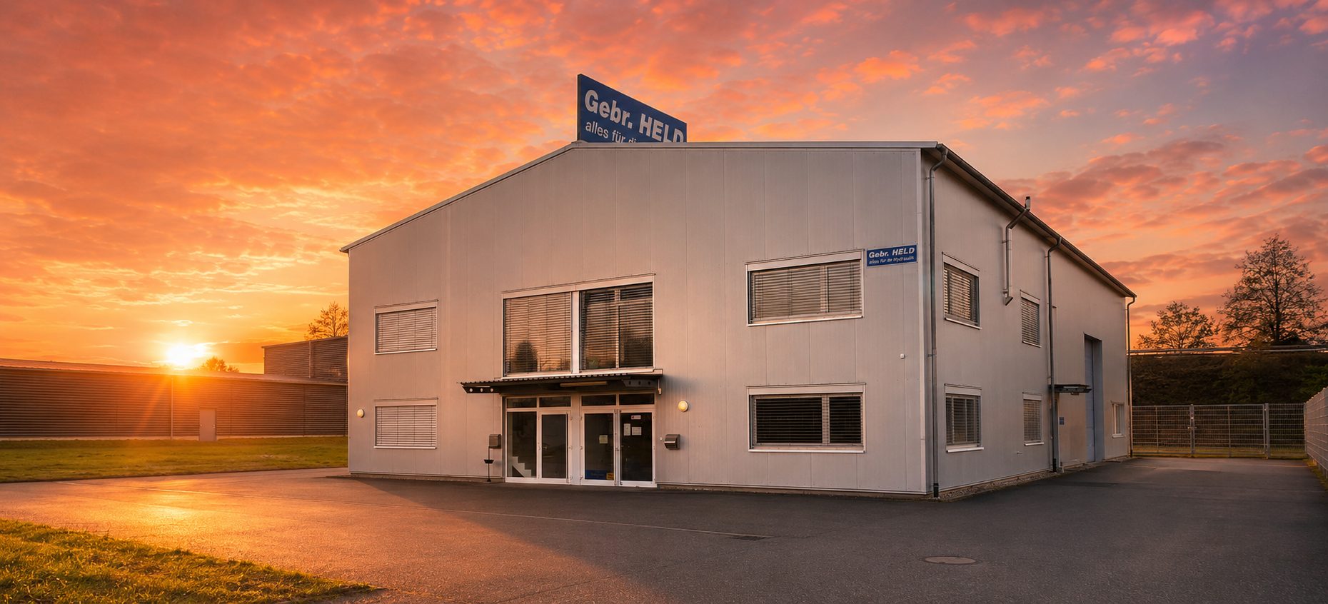 Filiale Achern bei Sonnenuntergang