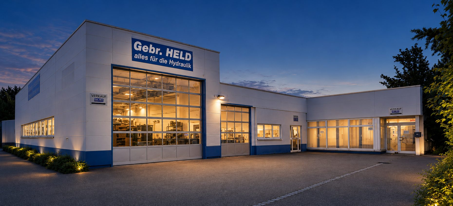 Filiale Göppingen bei Abendlicht