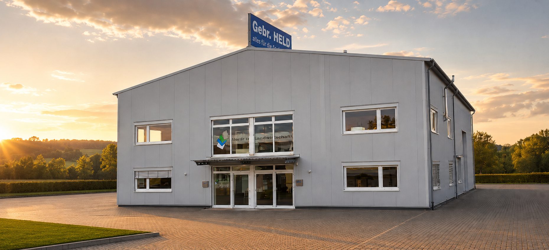 Filiale Weinsberg-Ellhofen bei Sonnenuntergang